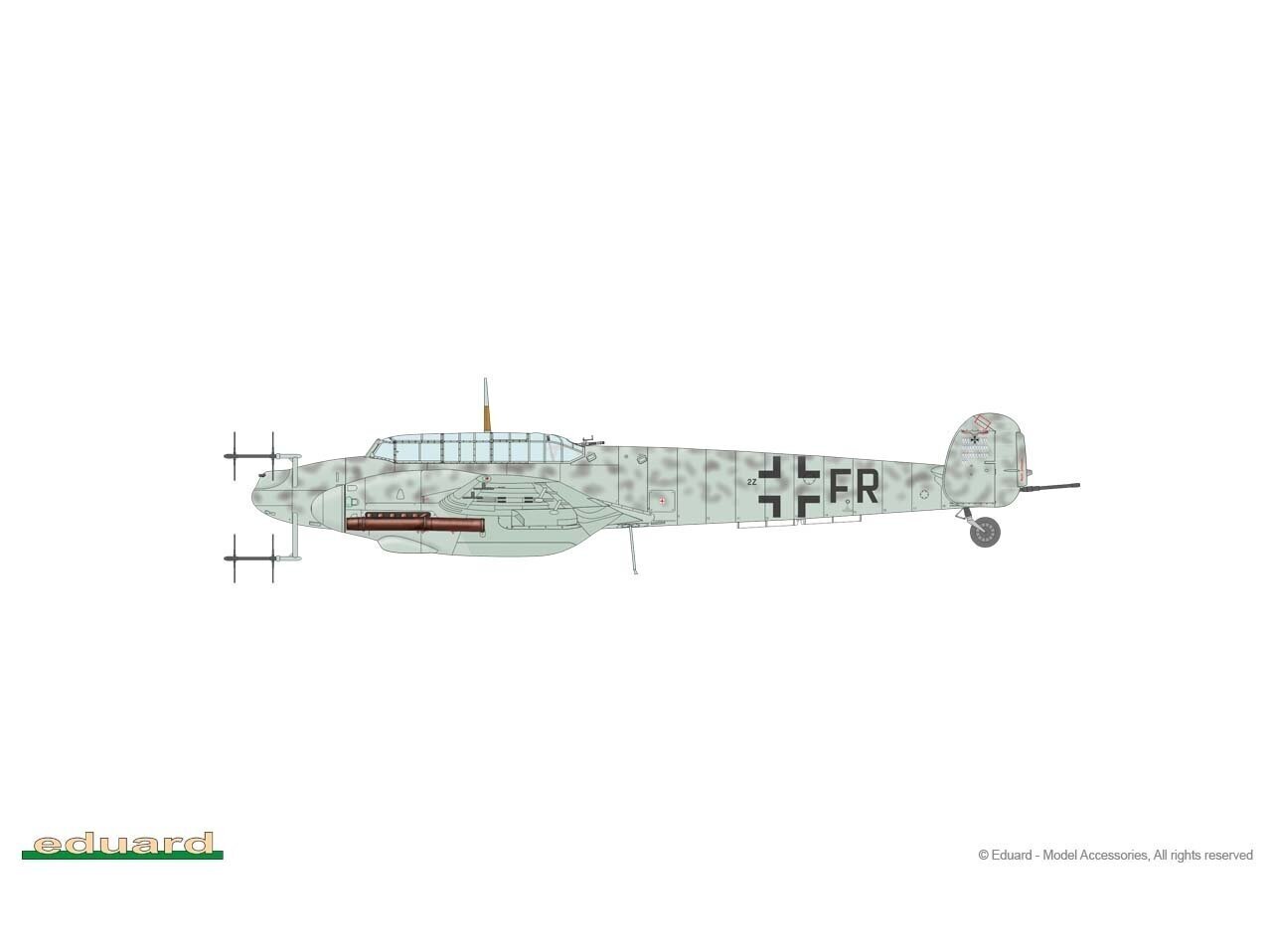 Eduard - Messerschmitt Bf 110G-4 Weekend edition, 1/48, 8405 цена и информация | Konstruktori | 220.lv
