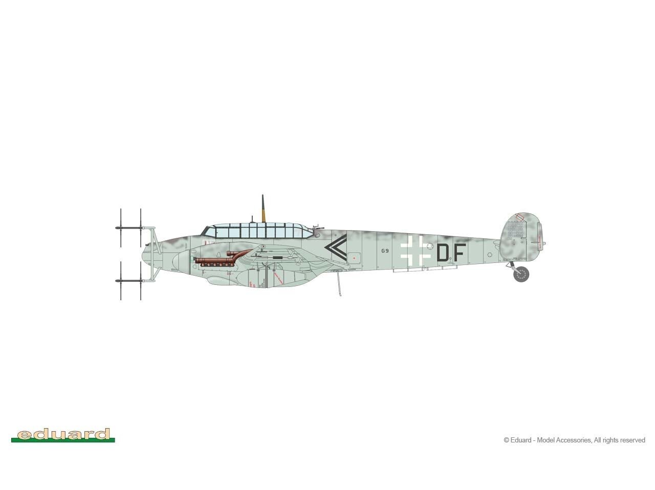 Eduard - Messerschmitt Bf 110G-4 Weekend edition, 1/48, 8405 цена и информация | Konstruktori | 220.lv