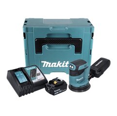 Аккумуляторная эксцентриковая шлифовальная машинка Makita DBO 180 RT1J 18 В 125 мм + 1х аккумулятор 5,0 Ач + зарядное устройство + Makpac цена и информация | Шлифовальные станки | 220.lv