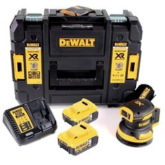 Аккумуляторная орбитальная шлифмашина DeWalt DCW 210 P2 18 В, 12 000 об/мин, 125 мм + 2х аккумулятора 5,0 А·ч + 1х быстрозарядное устройство TSTAK цена и информация | Шлифовальные станки | 220.lv