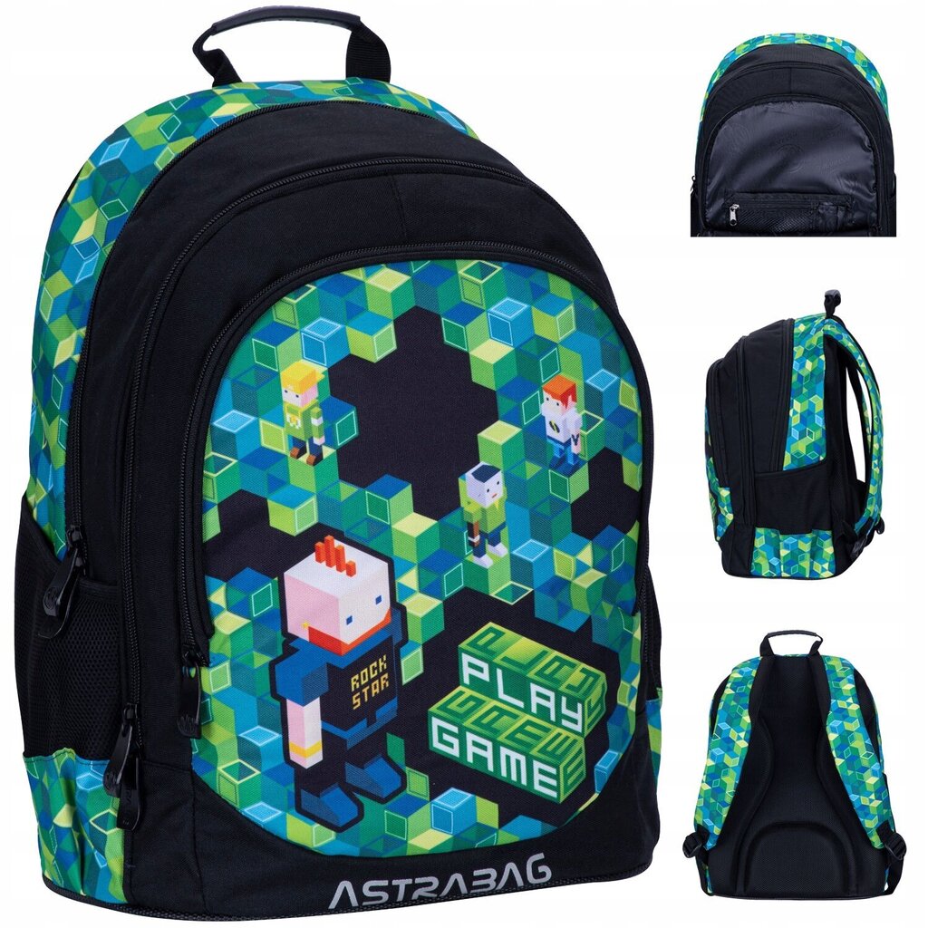 Skolas mugursoma AstraBag, 20 l, 39x28x15 cm cena un informācija | Skolas somas | 220.lv