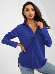кобальтовая женская классическая рубашка с воротником цена и информация | Женские блузки, рубашки | 220.lv