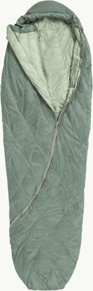 Guļammaiss Jack Wolfskin Athmos Down +5, 180 cm, zaļš cena un informācija | Guļammaisi | 220.lv