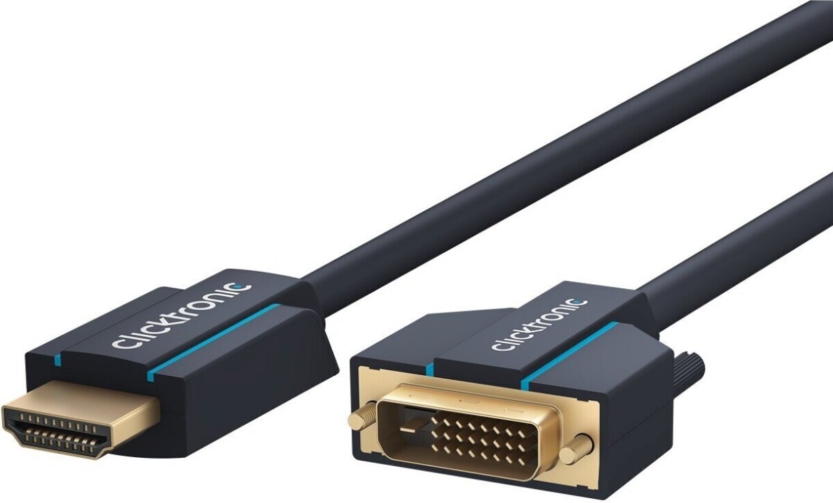 Hdmi savienotājs Clicktronic, 3 gabali, garums 2 m цена и информация | Kabeļi un vadi | 220.lv