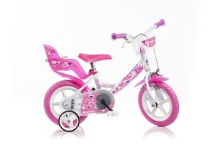 Meiteņu velosipēds Dino bikes Little Heart 12" (124RLN-05LH) cena un informācija | Bērnu velosipēdi | 220.lv