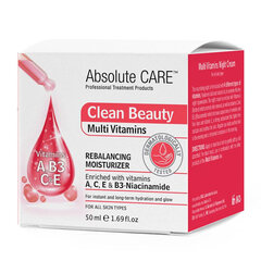 Увлажняющий дневной крем для лица Absolute Care Multi Vitamins, 50 мл цена и информация | Наносите на чистую кожу лица. Подержите около 10-15 минут и смойте водой. | 220.lv