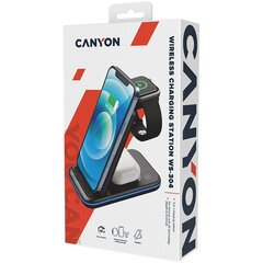 Canyon WS-304 Foldable 3в1 цена и информация | Зарядные устройства для телефонов | 220.lv