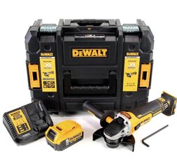 Аккумуляторная угловая шлифовальная машина DeWalt DCG 405 P1 18 В 125 мм + 1х аккумулятор 5,0 Ач + зарядное устройство + TSTAK цена и информация | Шлифовальные машины | 220.lv