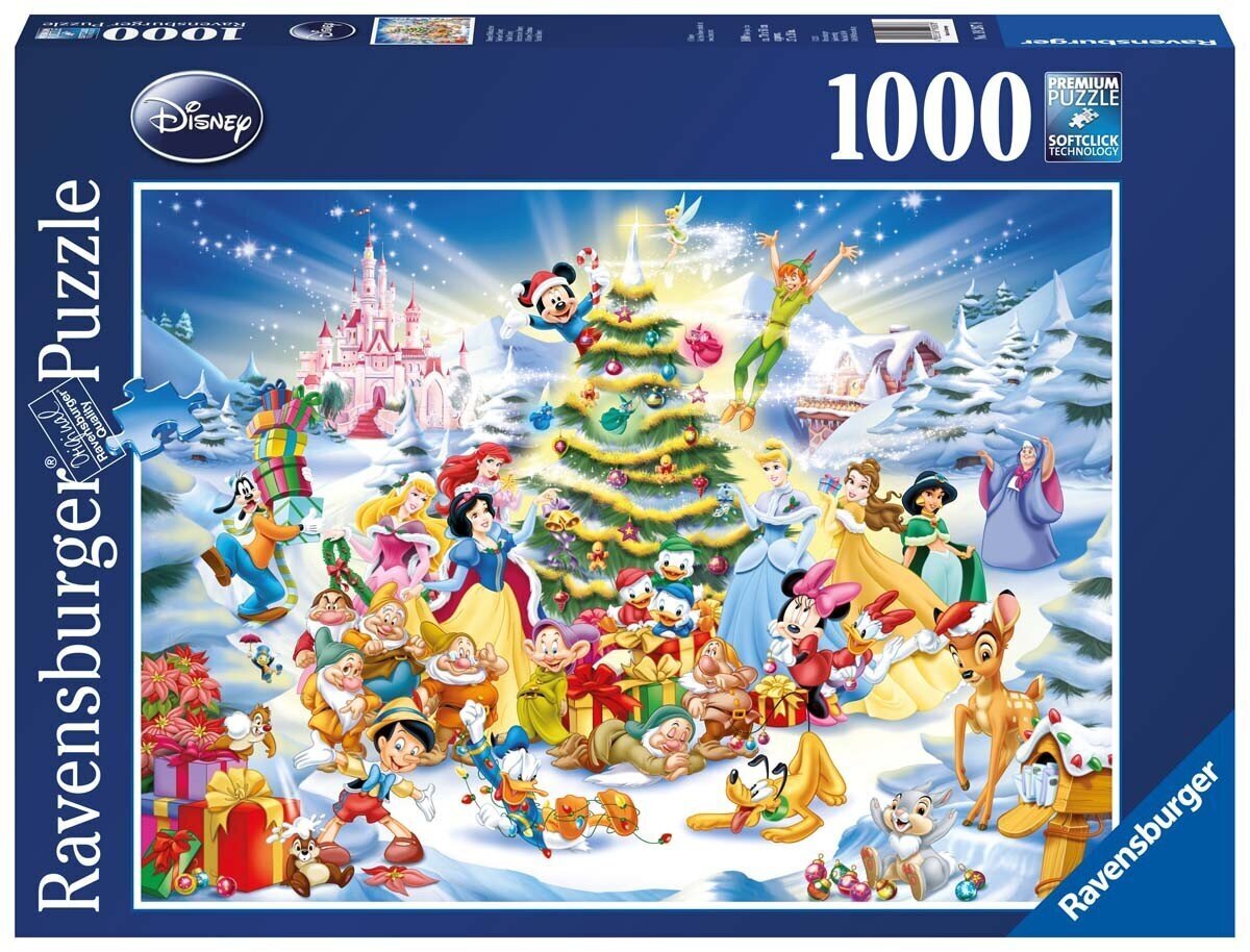 Puzle Ravensburger Disney Christmas, 19287, 1000 d. cena un informācija | Puzles, 3D puzles | 220.lv