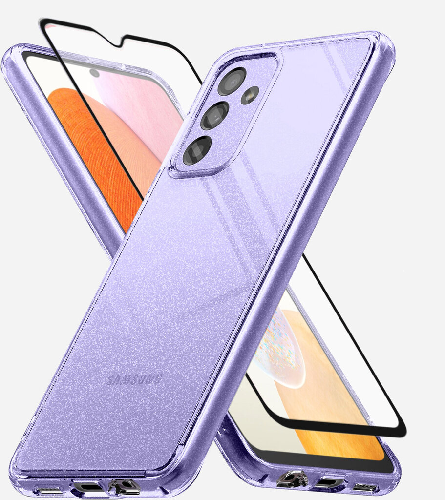 Soundberry Sparkle Set 5D Samsung Galaxy A14/A14 4G/A14 5G violets цена и информация | Telefonu vāciņi, maciņi | 220.lv