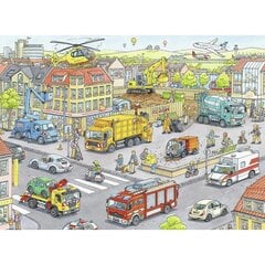Puzle Ravensburger Transportlīdzekļi pilsētā, 10558, 100 d. cena un informācija | Puzles, 3D puzles | 220.lv
