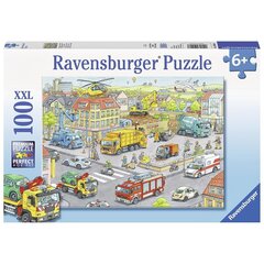 Пазл Ravensburger 100 шт Машины в городе цена и информация | Пазлы | 220.lv