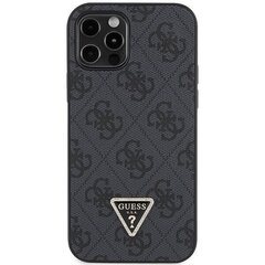 Guess GUHCP12MP4TDSCPK iPhone 12 | 12 Pro 6.1" czarny|black hardcase Crossbody 4G Metal Logo цена и информация | Чехлы для телефонов | 220.lv