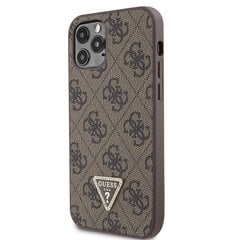 Guess GUHCP12MP4TDSCPW iPhone 12 | 12 Pro 6.1" brązowy|brown hardcase Crossbody 4G Metal Logo цена и информация | Чехлы для телефонов | 220.lv