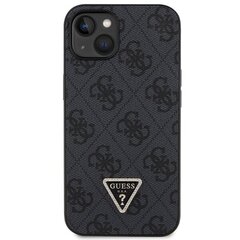 Guess GUHCP13MP4TDSCPK iPhone 13 6.1" czarny|black hardcase Crossbody 4G Metal Logo цена и информация | Чехлы для телефонов | 220.lv