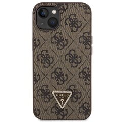 Guess GUHCP13MP4TDSCPW iPhone 13 6.1" brązowy|brown hardcase Crossbody 4G Metal Logo цена и информация | Чехлы для телефонов | 220.lv