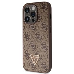 Guess GUHCP14LP4TDSCPW iPhone 14 Pro 6.1" brązowy|brown hardcase Crossbody 4G Metal Logo цена и информация | Чехлы для телефонов | 220.lv