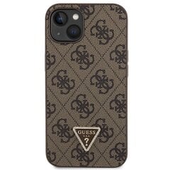 Guess GUHCP14SP4TDSCPW iPhone 14 6.1" brązowy|brown hardcase Crossbody 4G Metal Logo цена и информация | Чехлы для телефонов | 220.lv