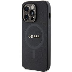 Guess GUHMP14XPSAHMCK iPhone 14 Pro Max 6.7" czarny|black hardcase Saffiano MagSafe цена и информация | Чехлы для телефонов | 220.lv