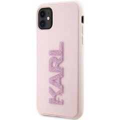 Karl Lagerfeld KLHCN613DMBKCP iPhone 11 | Xr 6.1" różowy|pink hardcase 3D Rubber Glitter Logo цена и информация | Чехлы для телефонов | 220.lv