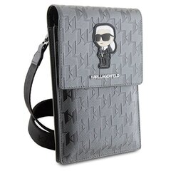 Karl Lagerfeld Torebka KLWBSAKHPKG srebrny|silver Saffiano Monogram Ikonik цена и информация | Чехлы для телефонов | 220.lv