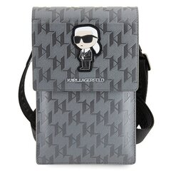 Karl Lagerfeld Torebka KLWBSAKHPKG srebrny|silver Saffiano Monogram Ikonik цена и информация | Чехлы для телефонов | 220.lv