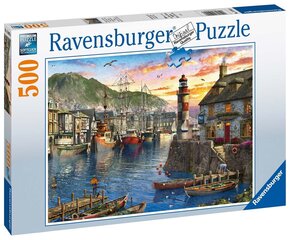 Puzle Ravensburger Saullēkts ostā, 15045, 500 d. cena un informācija | Puzles, 3D puzles | 220.lv