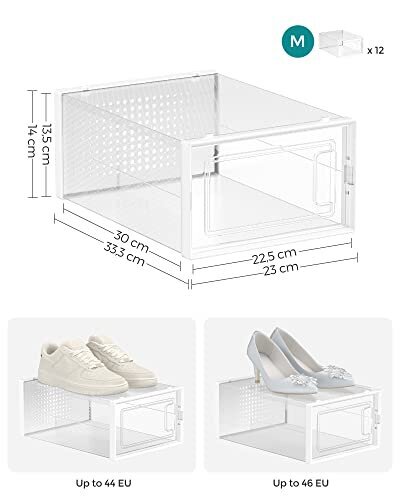 Apavu uzglabāšanas kastes Vasagle balts cena un informācija | Apavu skapji, apavu plaukti, priekšnama soliņi | 220.lv