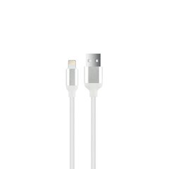 Setty cable USB - Lightning 1,2 m 2,4A nylon SC-LN01 white цена и информация | Кабели для телефонов | 220.lv