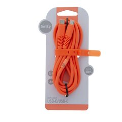 Setty cable USB-C - USB-C 1,5 m 2,1A KSC-C-1.5210 orange цена и информация | Кабели для телефонов | 220.lv