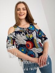 Женская блузка с принтом, синяя цена и информация | Женские блузки, рубашки | 220.lv