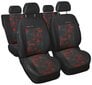 Sēdekļu pārvalku komplekts Elegance, melns/sarkans cena un informācija | Auto sēdekļu pārvalki | 220.lv
