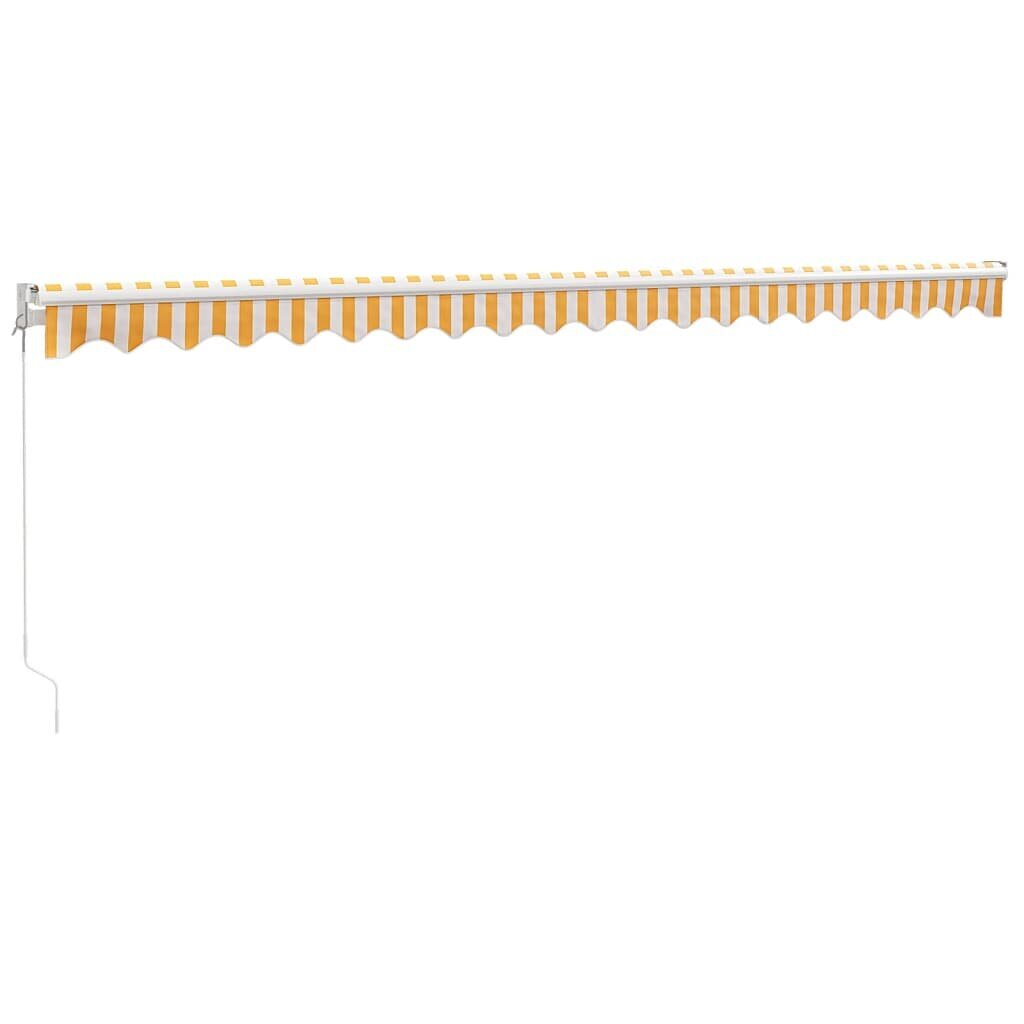 Markīze vidaXL, 500x300 cm, dzeltena/balta cena un informācija | Saulessargi, markīzes un statīvi | 220.lv
