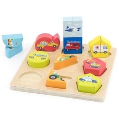 Ģeometriskās puzles automašīnas New Classic Toys 10462, 18 gab. cena un informācija | Puzles, 3D puzles | 220.lv