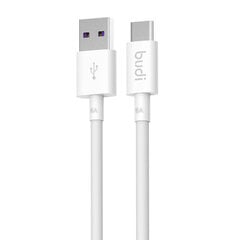 Кабель USB to USB-C cable Budi 5A, 1 м (белый) цена и информация | Кабели для телефонов | 220.lv