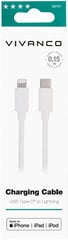 Vivanco кабель Lightning - USB-C 15 см, белый (62757) цена и информация | Кабели для телефонов | 220.lv