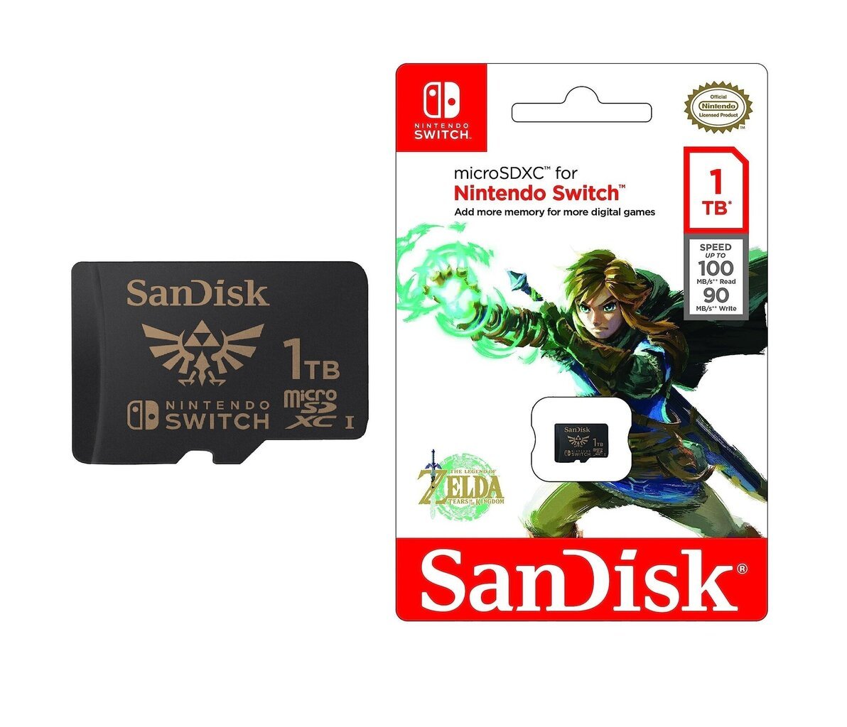 Карта памяти SanDisk MicroSDXC Zelda Edition 1TB Nintendo Switch/Lite, Hе  указано цена | 220.lv