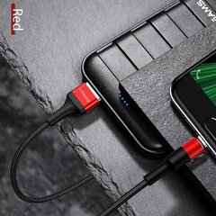 USAMS Kabel pleciony U5 2A micro USB czerwony|red 1,2m SJ224USB02 (US-SJ224) цена и информация | Кабели для телефонов | 220.lv