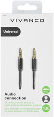 Vivanco кабель 3.5 мм - 3.5 мм 1 м (38767) цена и информация | Кабели для телефонов | 220.lv