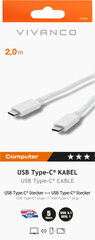 Vivanco кабель USB-C - USB-C 2 м EMark (45354) цена и информация | Кабели для телефонов | 220.lv