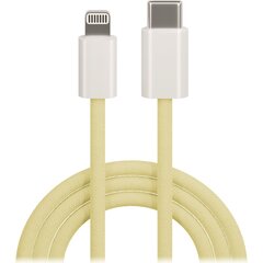 Maxlife MXUC-06 cable USB-C - Lightning 1,0 m 20W yellow nylon цена и информация | Кабели для телефонов | 220.lv