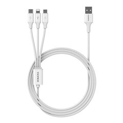 Romoss Romoss CB251V 3in1 USB-C / Lightning / Micro 3.5A 1.2м USB-кабель (белый) цена и информация | Кабели для телефонов | 220.lv