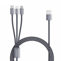 Romoss CB25A 3in1 USB-C | Lightning | Micro 3A USB cable 1.5m (gray) цена и информация | Кабели для телефонов | 220.lv