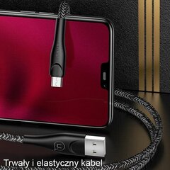 USAMS Kabel pleciony U41 microUSB 2m 2A czerwony|red SJ396USB02 (US-SJ396) Fast Charge цена и информация | Кабели для телефонов | 220.lv