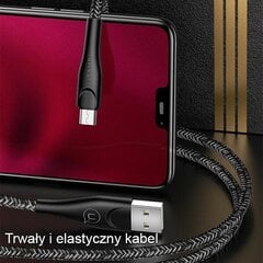 USAMS Kabel pleciony U41 microUSB 3m 2A czerwony|red SJ399USB02 (US-SJ399) Fast Charge цена и информация | Кабели для телефонов | 220.lv