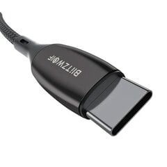 Кабель BlitzWolf BW-TC23 USB-C — USB-C с дисплеем, 1.8 м (черный) цена и информация | Кабели для телефонов | 220.lv