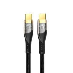 XO Clear cable NB-Q223B USB-C - USB-C 1,0 m 60W black цена и информация | Кабели для телефонов | 220.lv