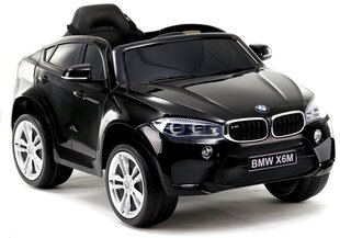 Vienvietīgs elektriskais auto bērniem BMW X6, melns cena un informācija | Bērnu elektroauto | 220.lv