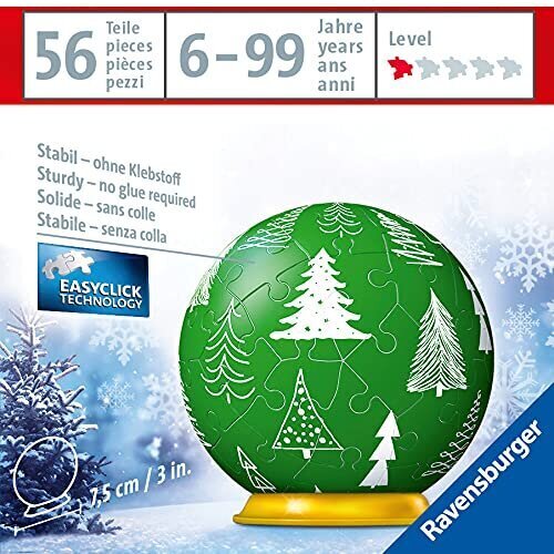 Puzles bumba Ziemassvētku eglīte Ravensburger Green, 54 gab. cena un informācija | Rotaļlietas zēniem | 220.lv