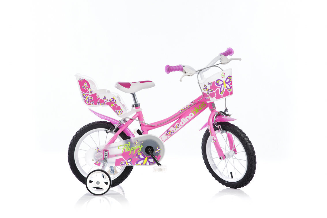 Bērnu velosipēds Dino Bikes 16", 166R-02, rozā cena un informācija | Velosipēdi | 220.lv